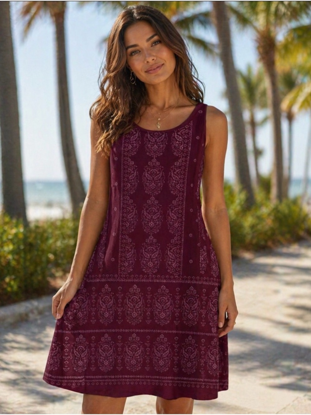 Women’s sleeveless midi dress